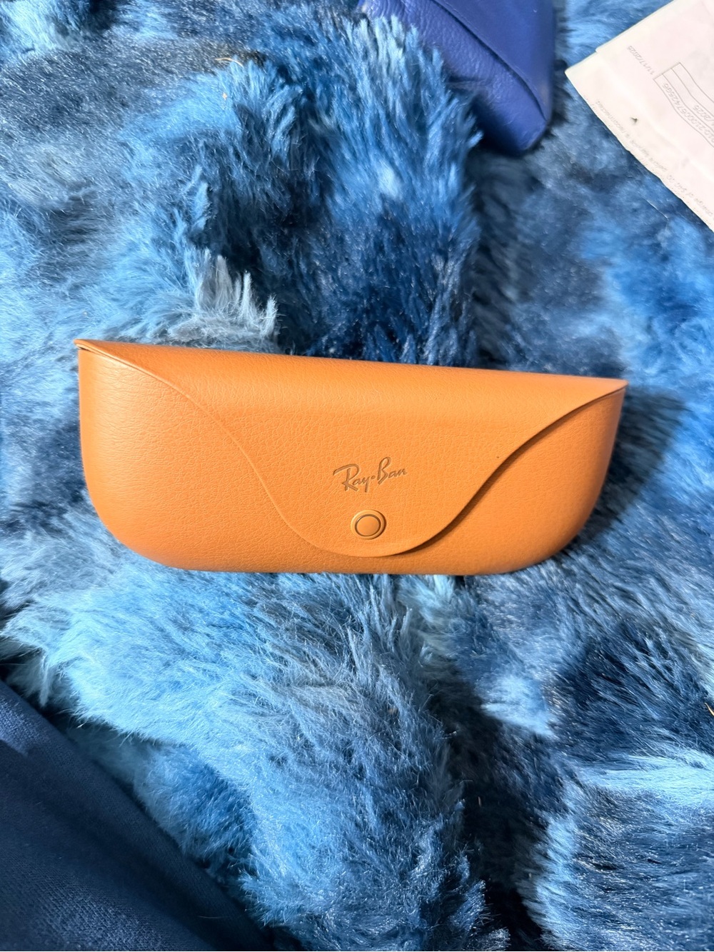 Ray-Ban Tan Leather Sunglasses Case